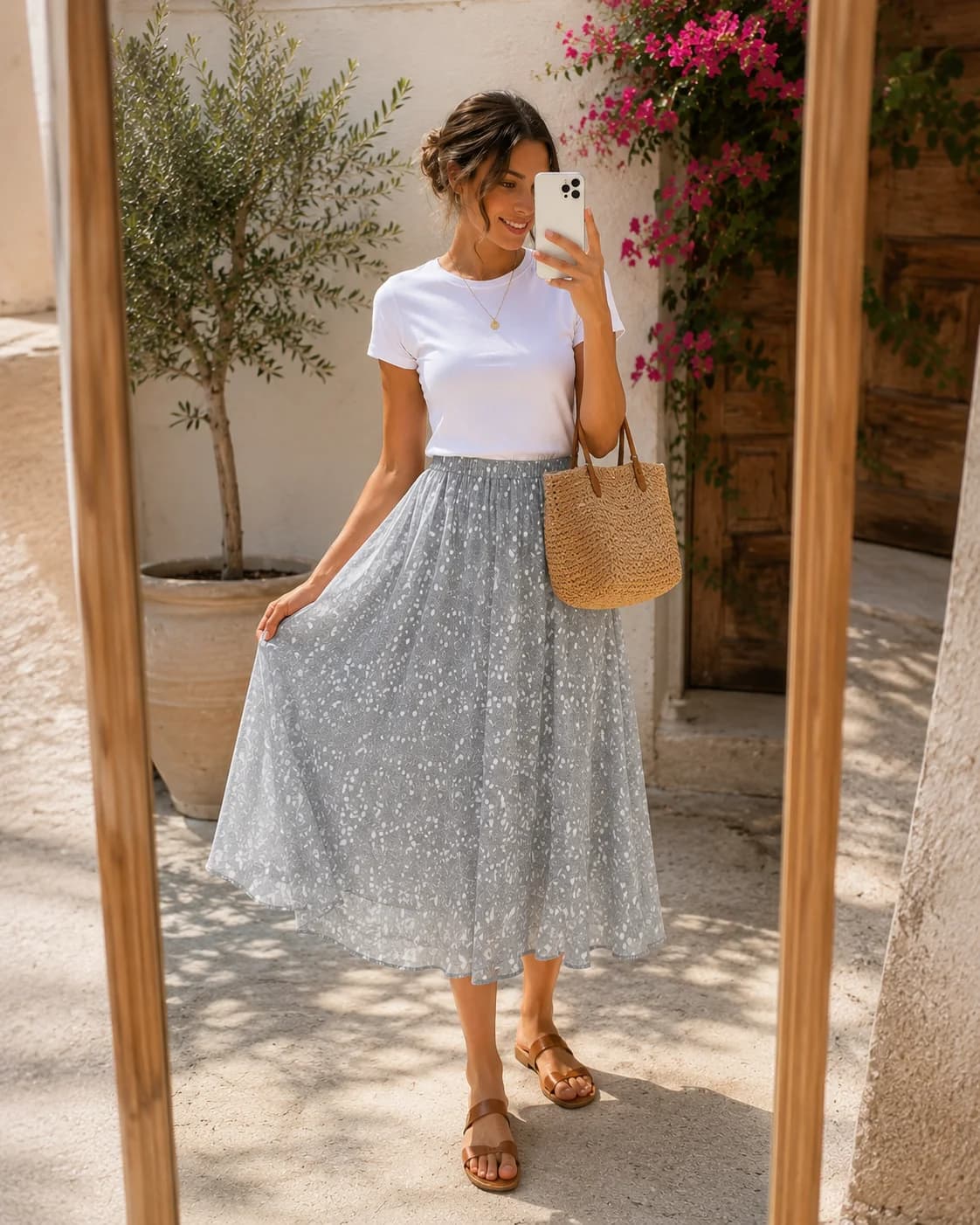 Jupe Flora Gris